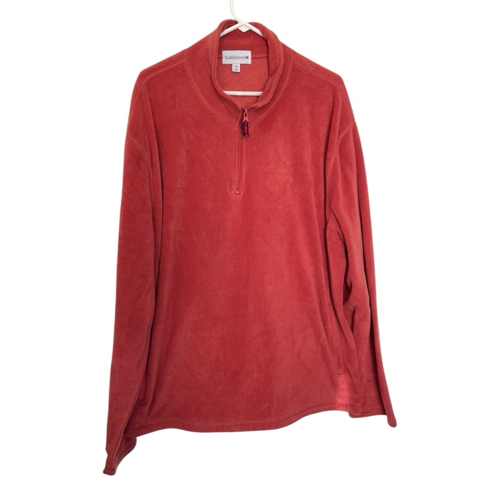 Saddlebred XXL 1/4 Zip Pullover Fleece‎ Jacket Kangaroo Pocket Polyester Casual